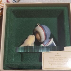 Hallmark Frosty Friends Ornament - Blue, White, and Red